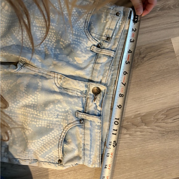 Free People RARE Bali Jeans Bleached Flared Bell Bottoms Boho Hippy Pants 25 - Picture 10 of 13